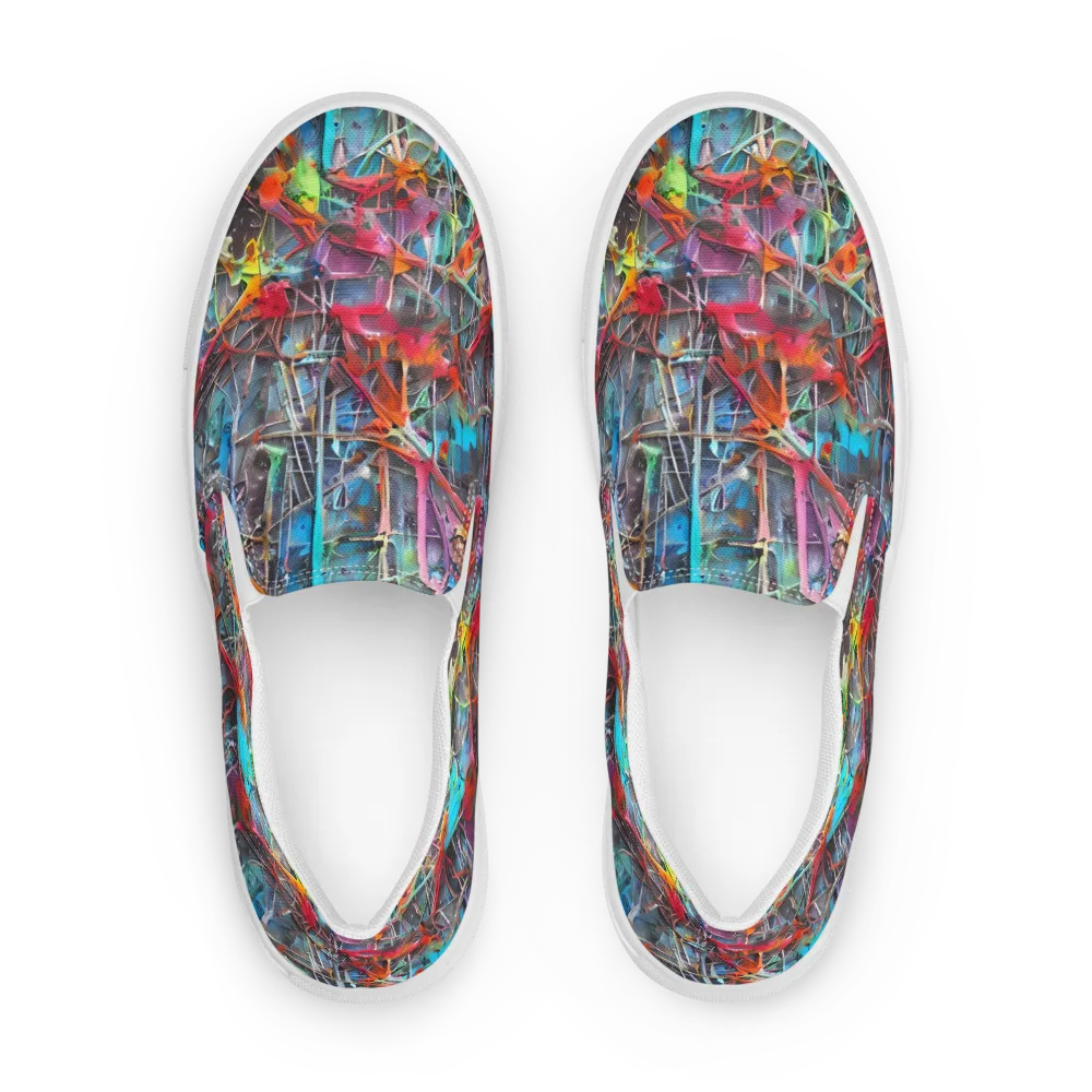 Junkyard Jewel on Men's Slip-On Canvas Shoes — Front