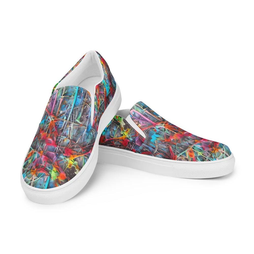 Junkyard Jewel on Men's Slip-On Canvas Shoes — Left Front