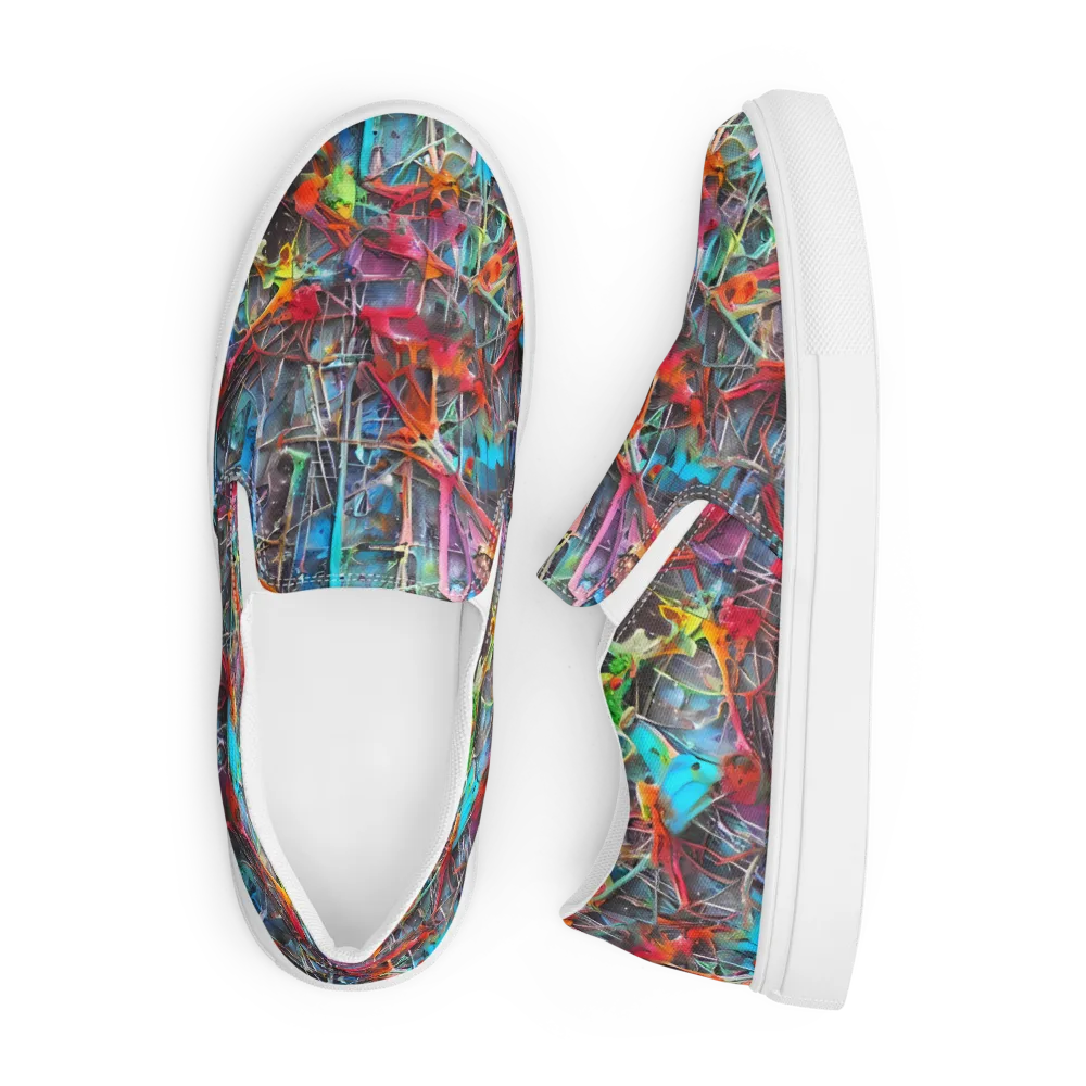 Junkyard Jewel on Men's Slip-On Canvas Shoes — Front
