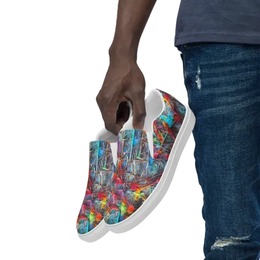 Junkyard Jewel on a Men's Slip-On Canvas Shoes