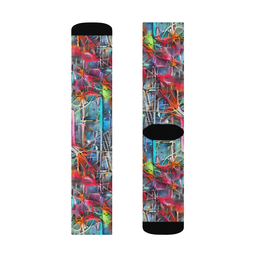 Junkyard Jewel on Socks — Left Sock