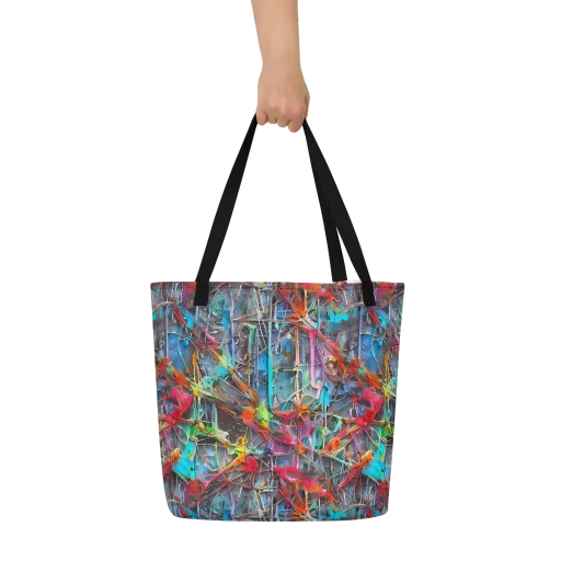 Junkyard Jewel on a Large Tote Bag W/ Pocket