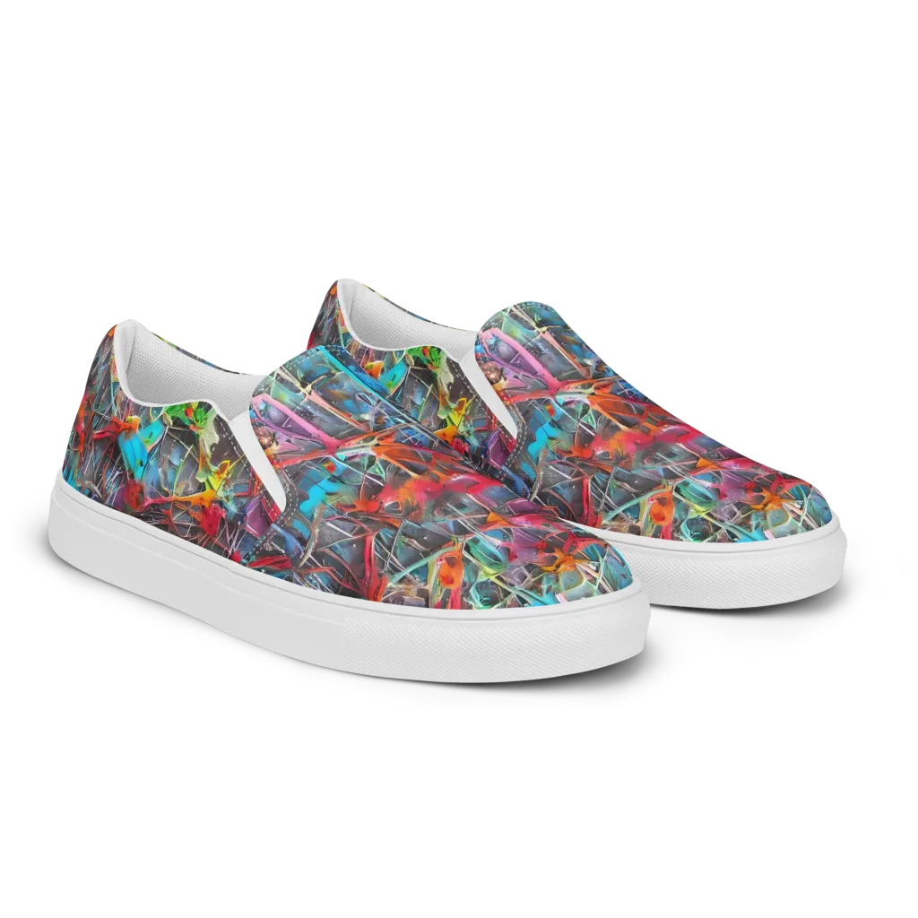 Junkyard Jewel on Women's Slip-On Canvas Shoes — Right Front