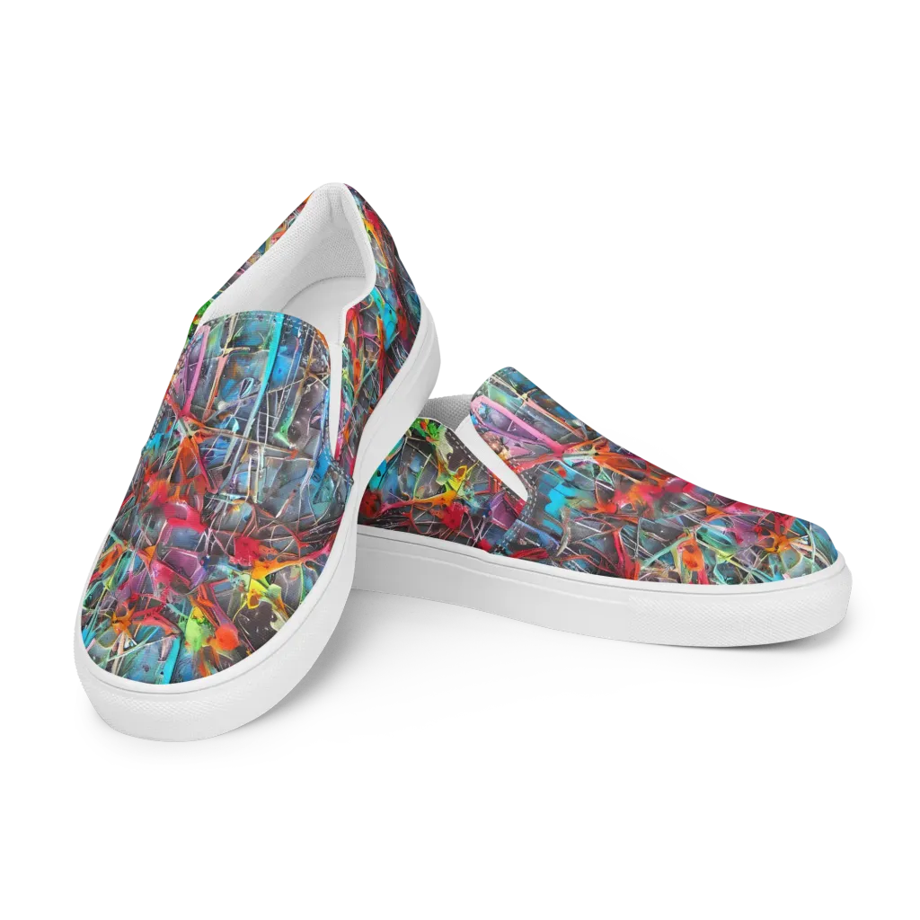 Junkyard Jewel on Women's Slip-On Canvas Shoes — Left Front