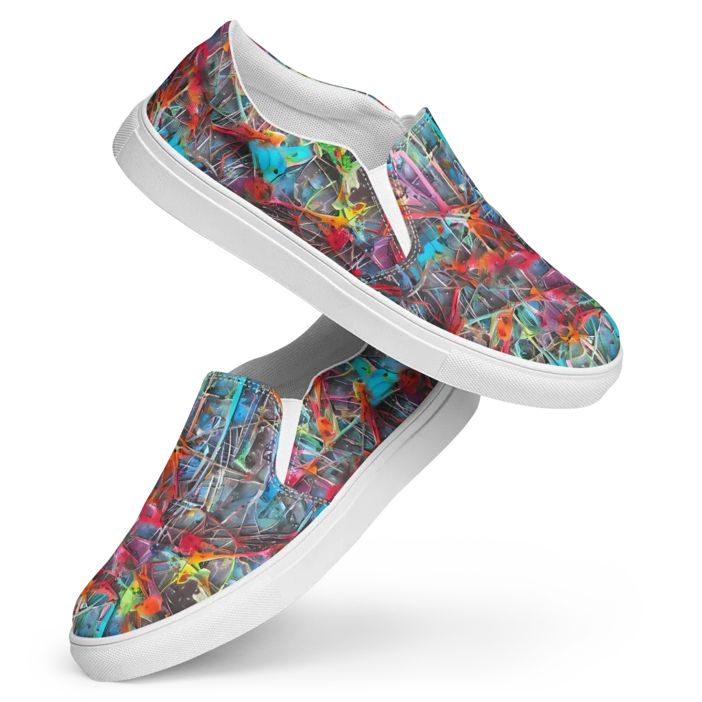 Junkyard Jewel on Women's Slip-On Canvas Shoes — Front