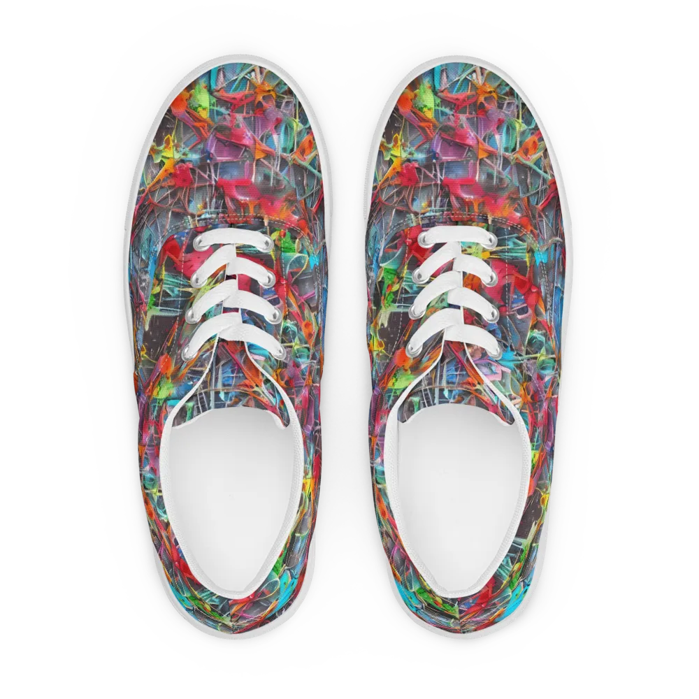 Junkyard Jewel on Men's Lace-Up Canvas Shoes — Front