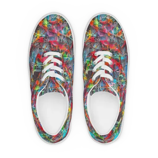 Junkyard Jewel on a Men's Lace-Up Canvas Shoes