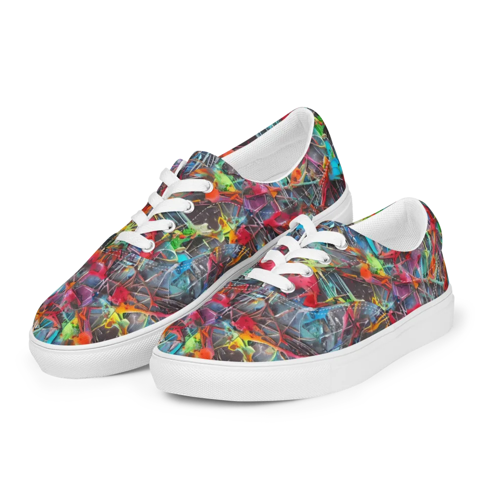 Junkyard Jewel on Men's Lace-Up Canvas Shoes — Left Front
