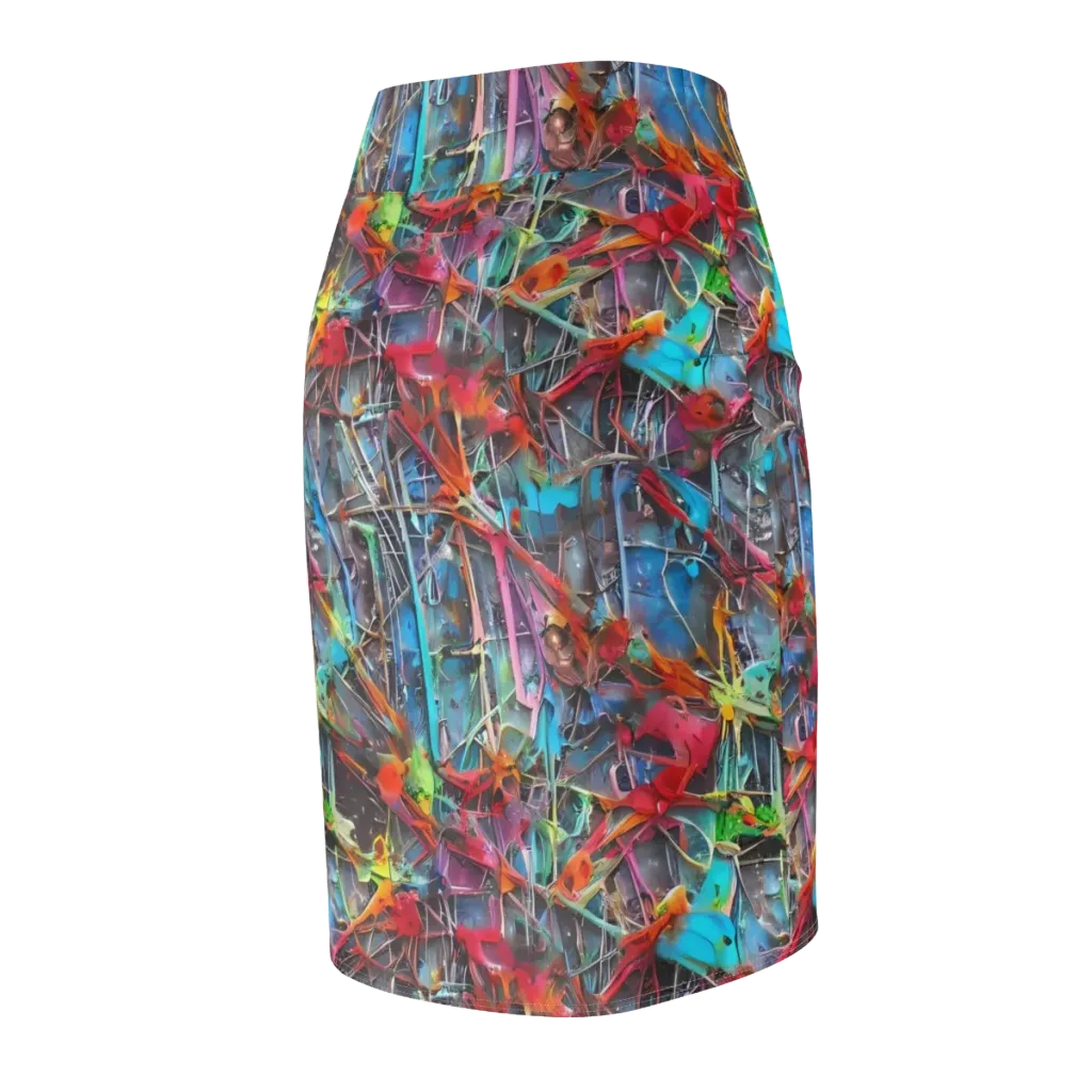 Junkyard Jewel on Pencil Skirt — Back Side