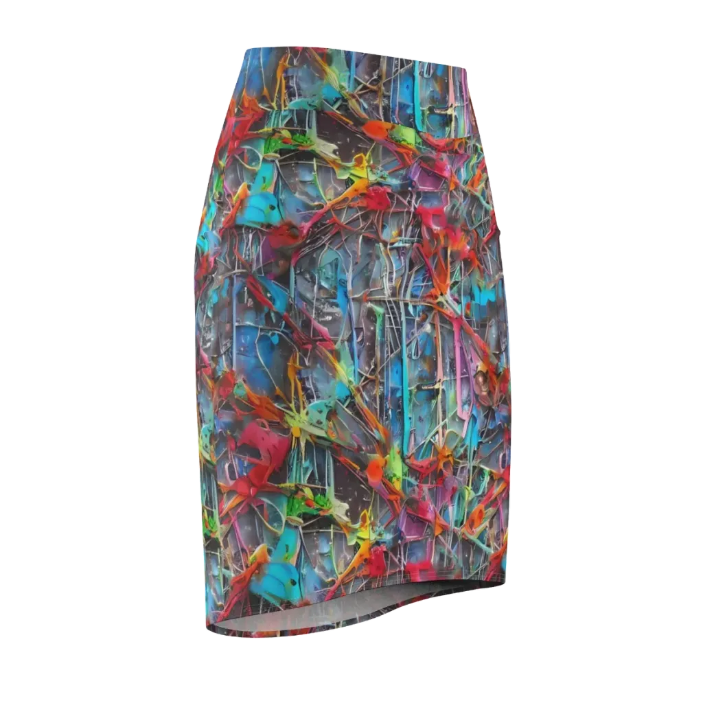 Junkyard Jewel on Pencil Skirt — Front Side