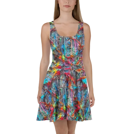 Junkyard Jewel on a Skater Dress