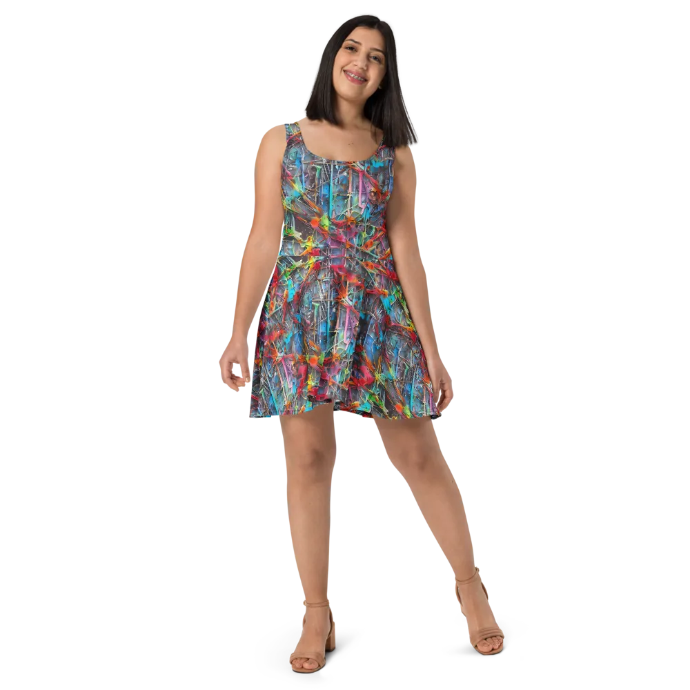 Junkyard Jewel on Skater Dress — Front