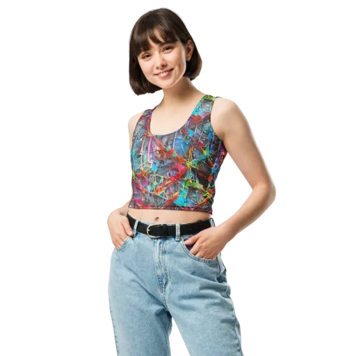 Junkyard Jewel on a Crop Top