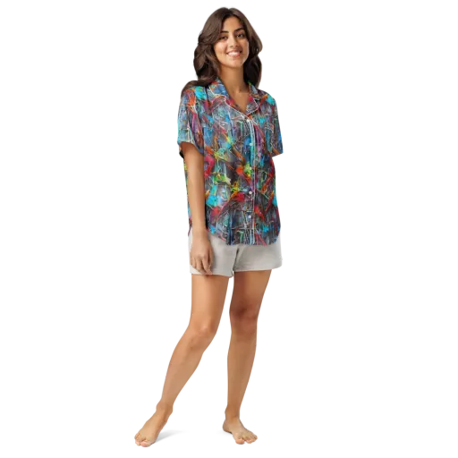 Junkyard Jewel on a Women's Short Sleeve Pajama Top