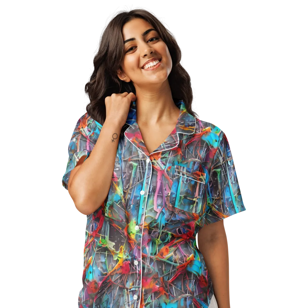 Junkyard Jewel on Women's Short Sleeve Pajama Top — Front