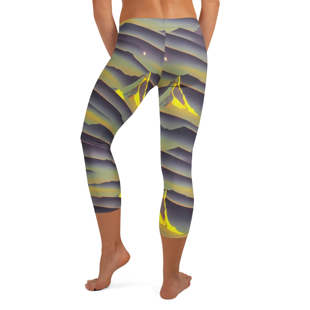 Surreal Summit on Capri Leggings — Back