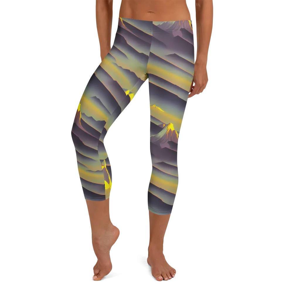 Surreal Summit on Capri Leggings — Front