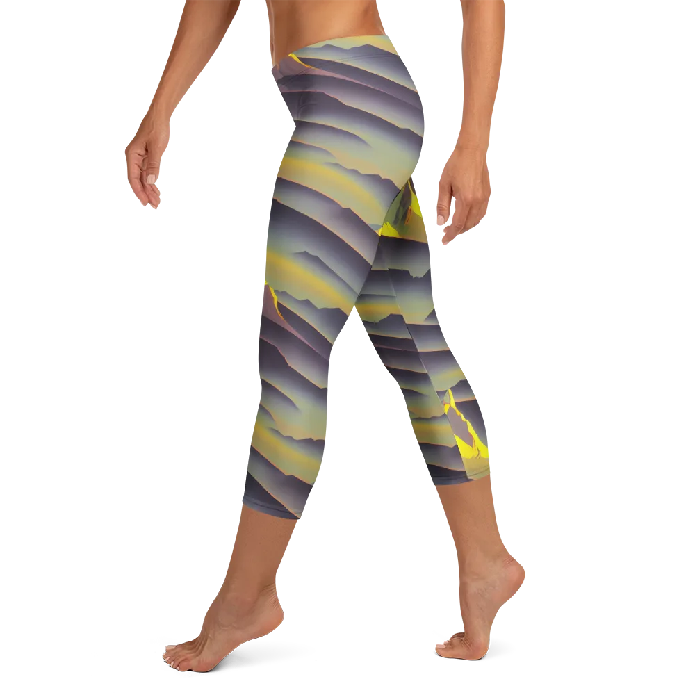 Surreal Summit on Capri Leggings — Left