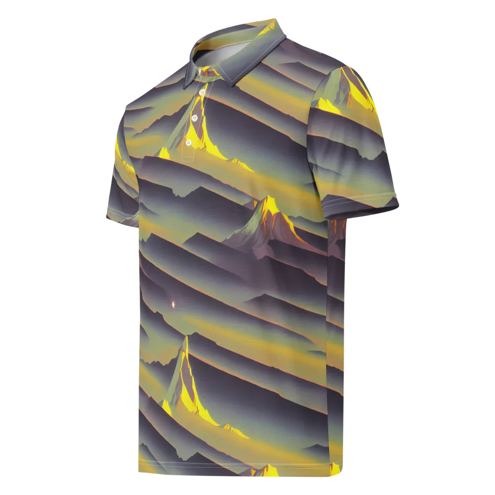 Surreal Summit on Men's Slim Fit Polo Shirt — Left Front