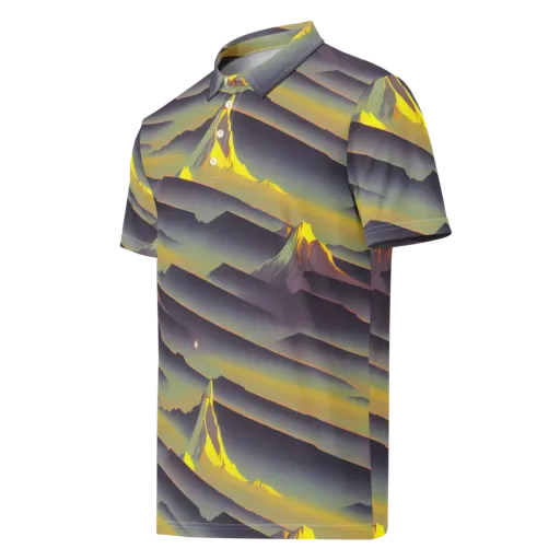 Surreal Summit on a Men's Slim Fit Polo Shirt