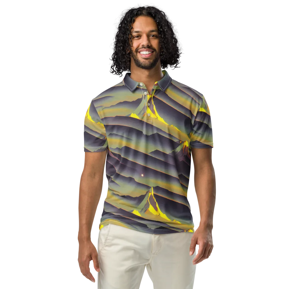 Surreal Summit on Men's Slim Fit Polo Shirt — Front