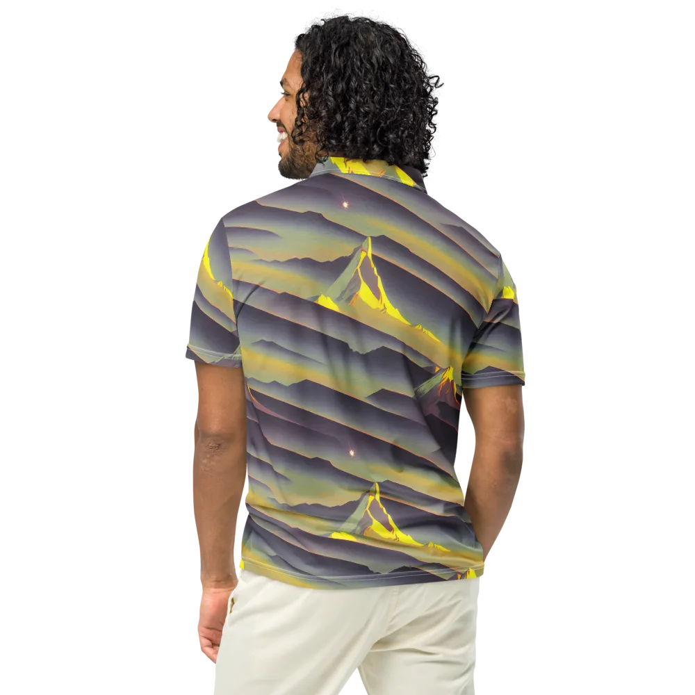 Surreal Summit on Men's Slim Fit Polo Shirt — Back