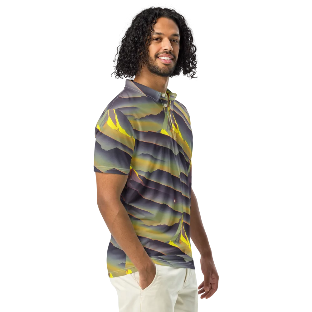 Surreal Summit on Men's Slim Fit Polo Shirt — Right Front