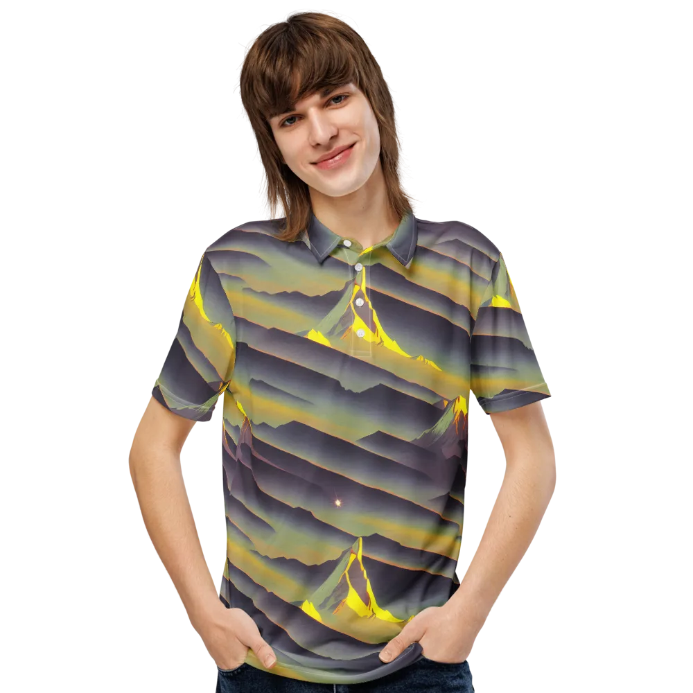 Surreal Summit on Men's Slim Fit Polo Shirt — Front