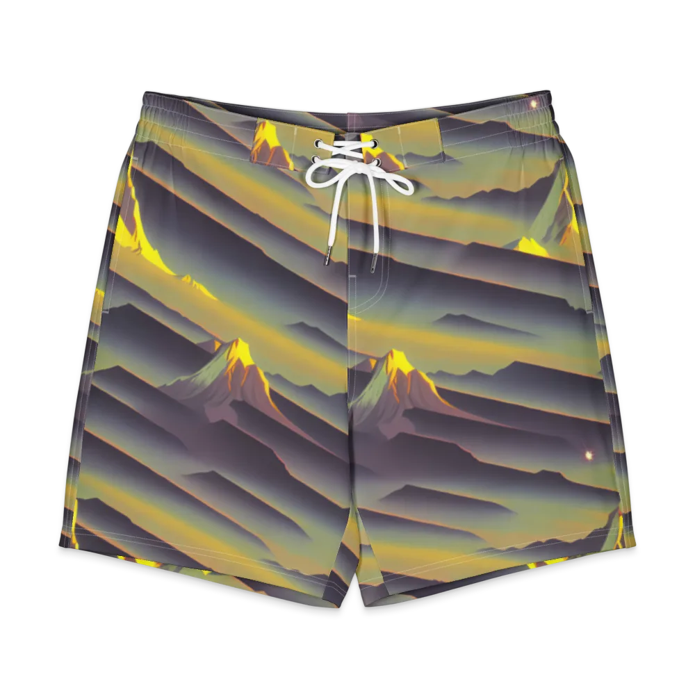 Surreal Summit on Men's Board Shorts — Front