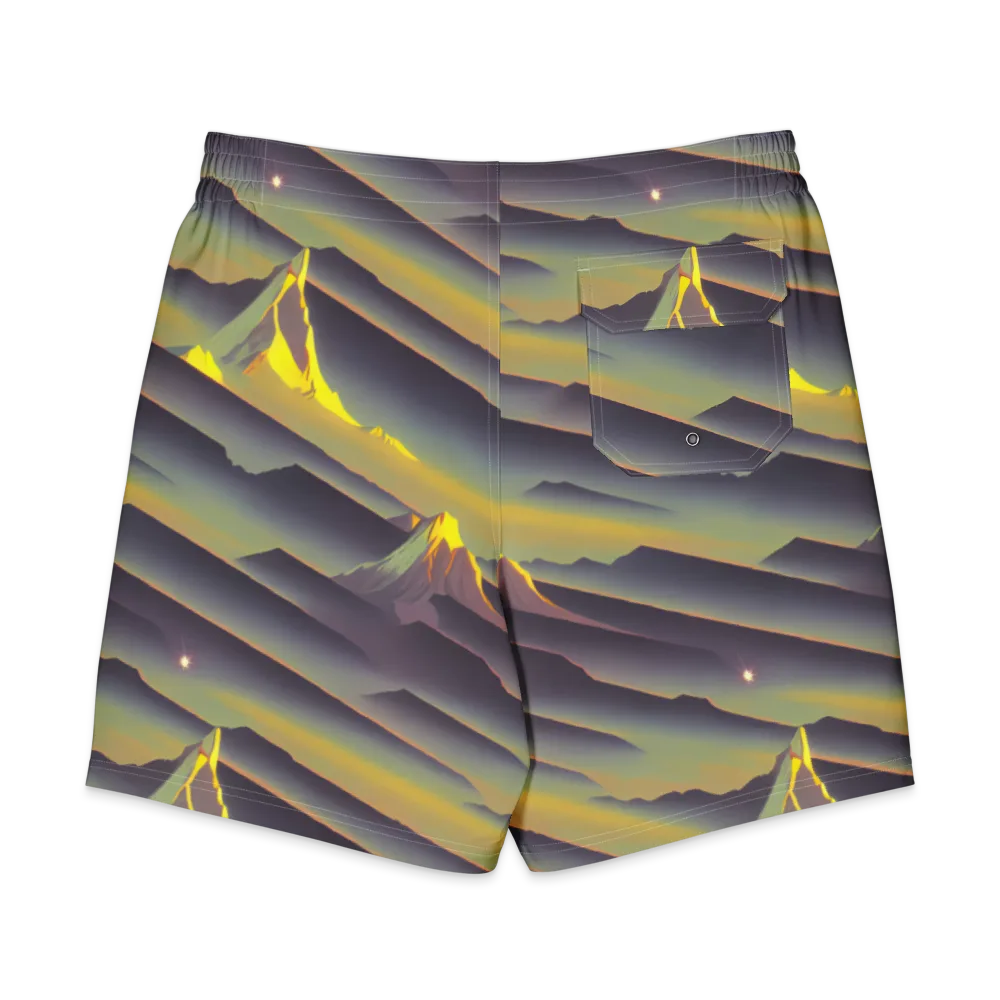 Surreal Summit on Men's Board Shorts — Back