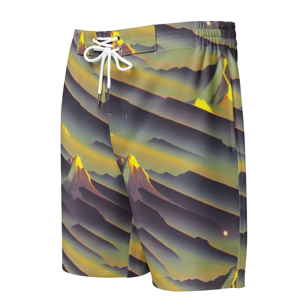 Surreal Summit on Men's Board Shorts — Front