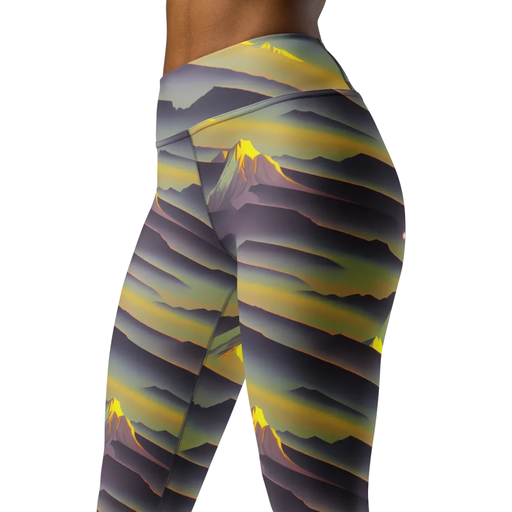 Surreal Summit on Yoga Leggings — Left Front