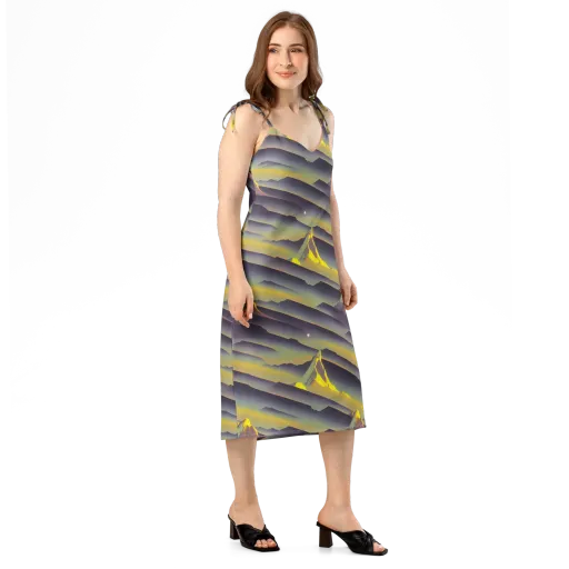 Surreal Summit on a Slip Dress