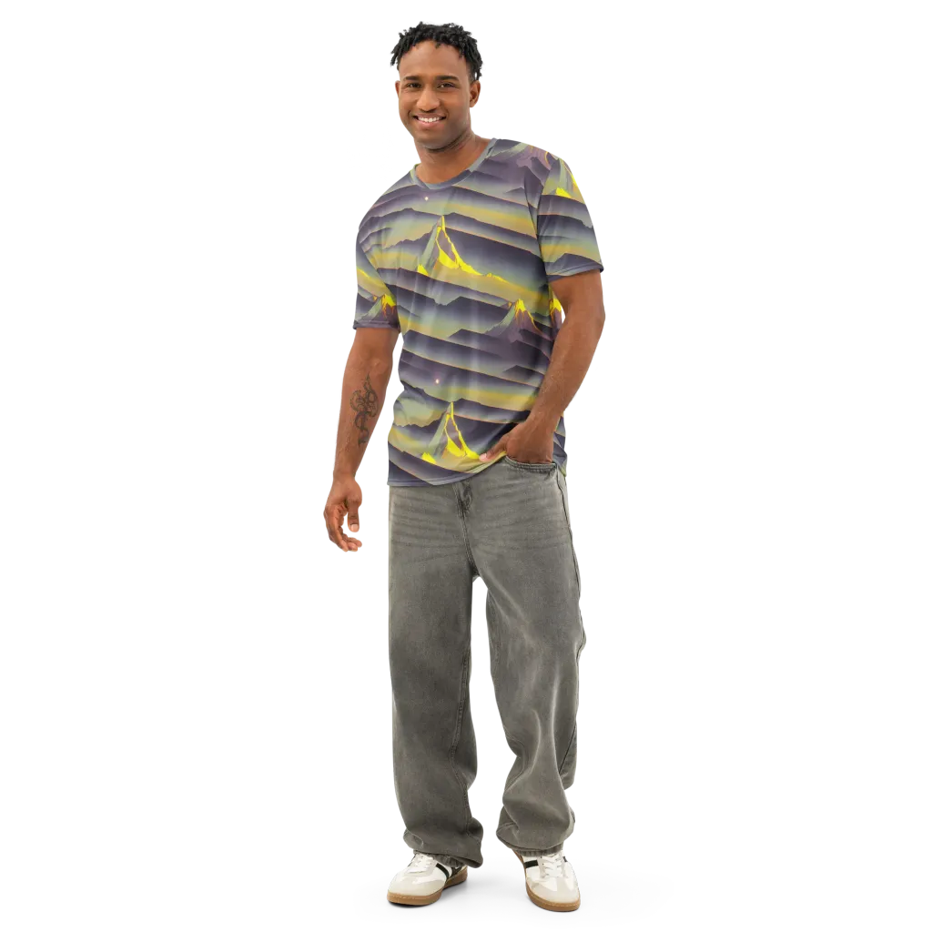 Surreal Summit on Men's Cotton Crew Neck T-Shirt — Front