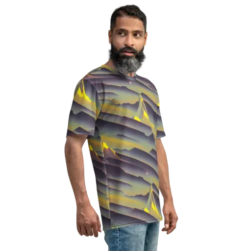 Surreal Summit on a Men's Crew Neck T-Shirt