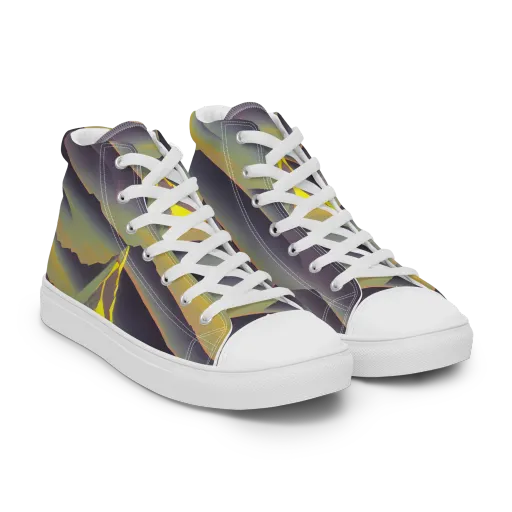 Surreal Summit on a Men's High Top Canvas Shoes