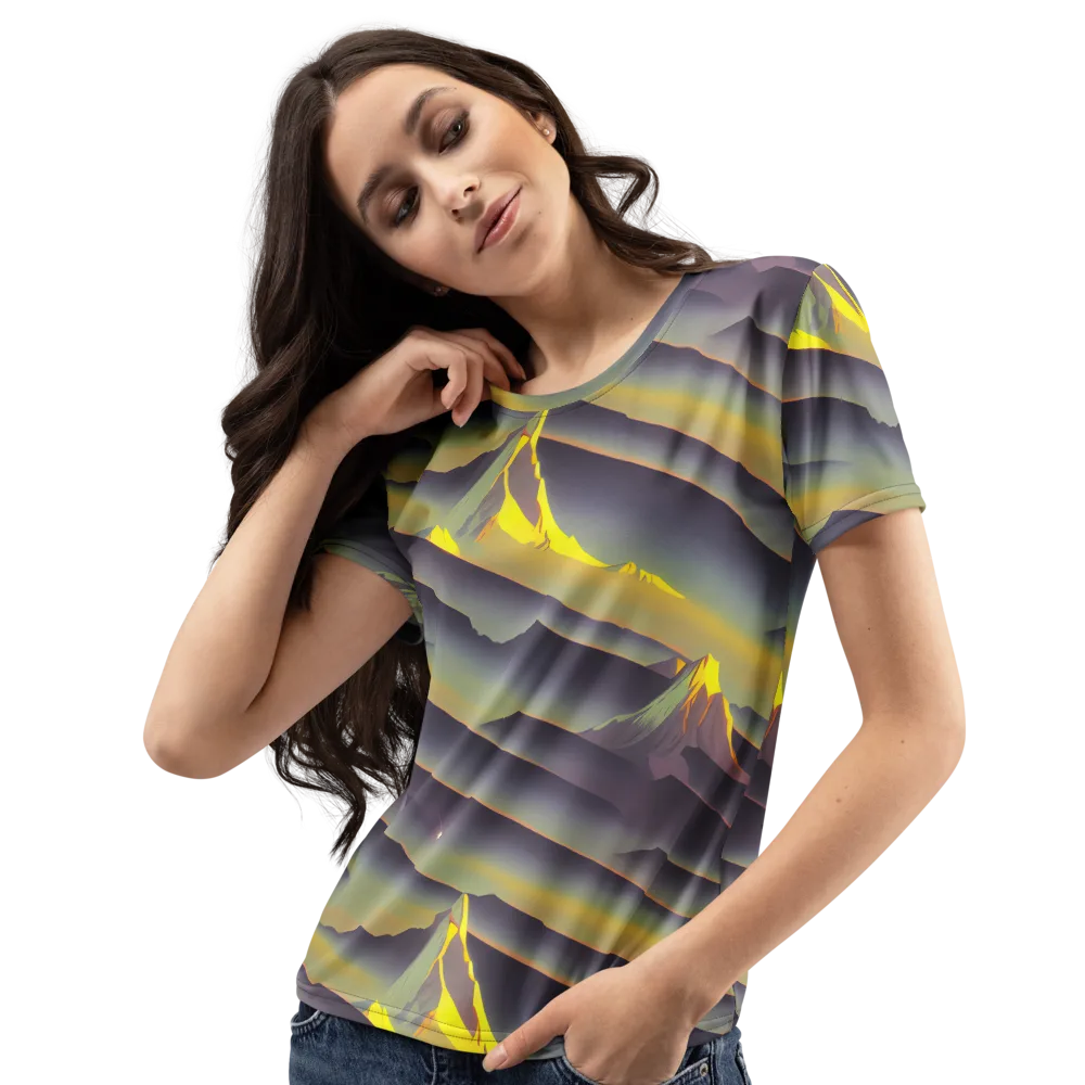 Surreal Summit on Women's Crew Neck T-Shirt — Left Front