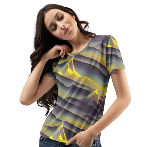Surreal Summit on a Women's Crew Neck T-Shirt