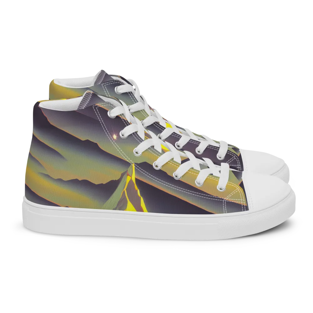 Surreal Summit on Women's High Top Canvas Shoes — Right