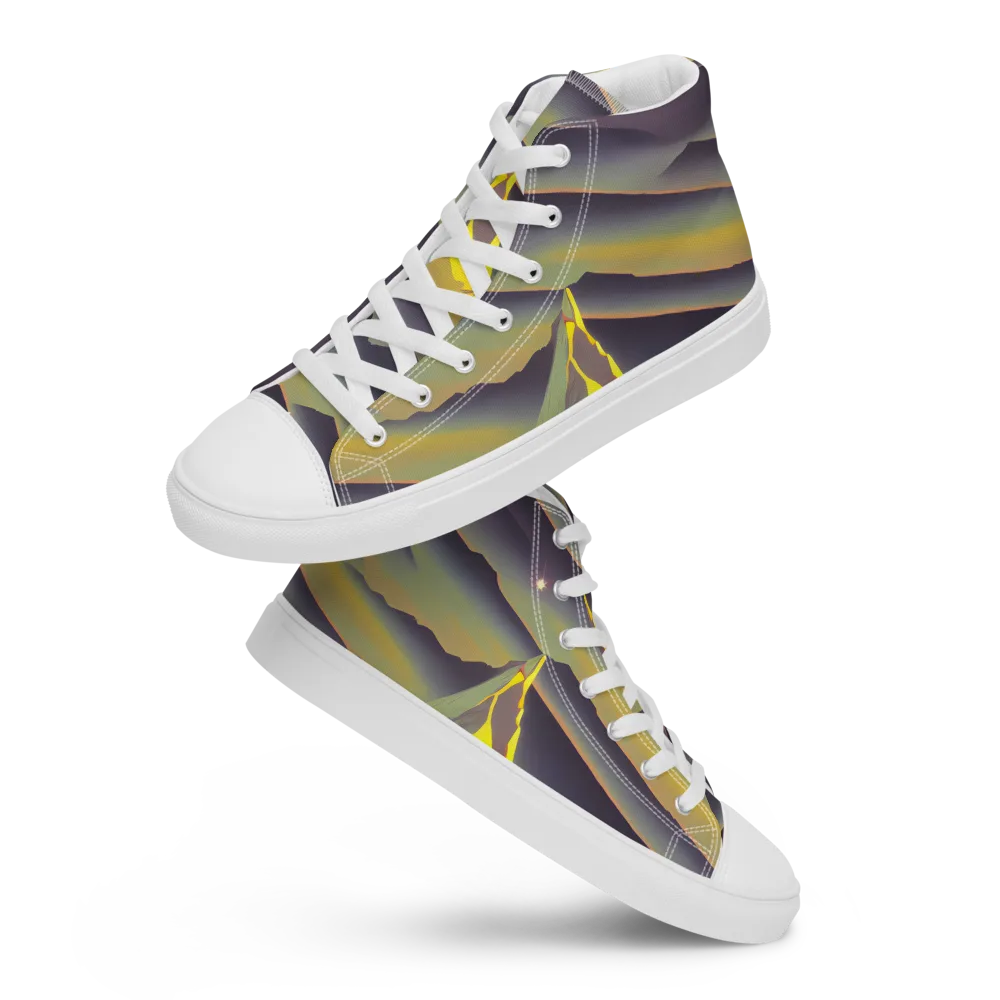 Surreal Summit on Women's High Top Canvas Shoes — Front