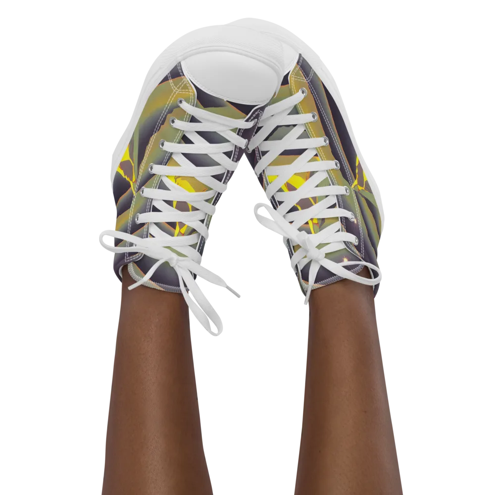 Surreal Summit on Women's High Top Canvas Shoes — Front