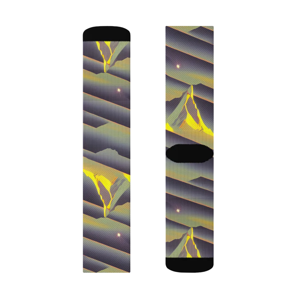 Surreal Summit on Socks — Left Sock