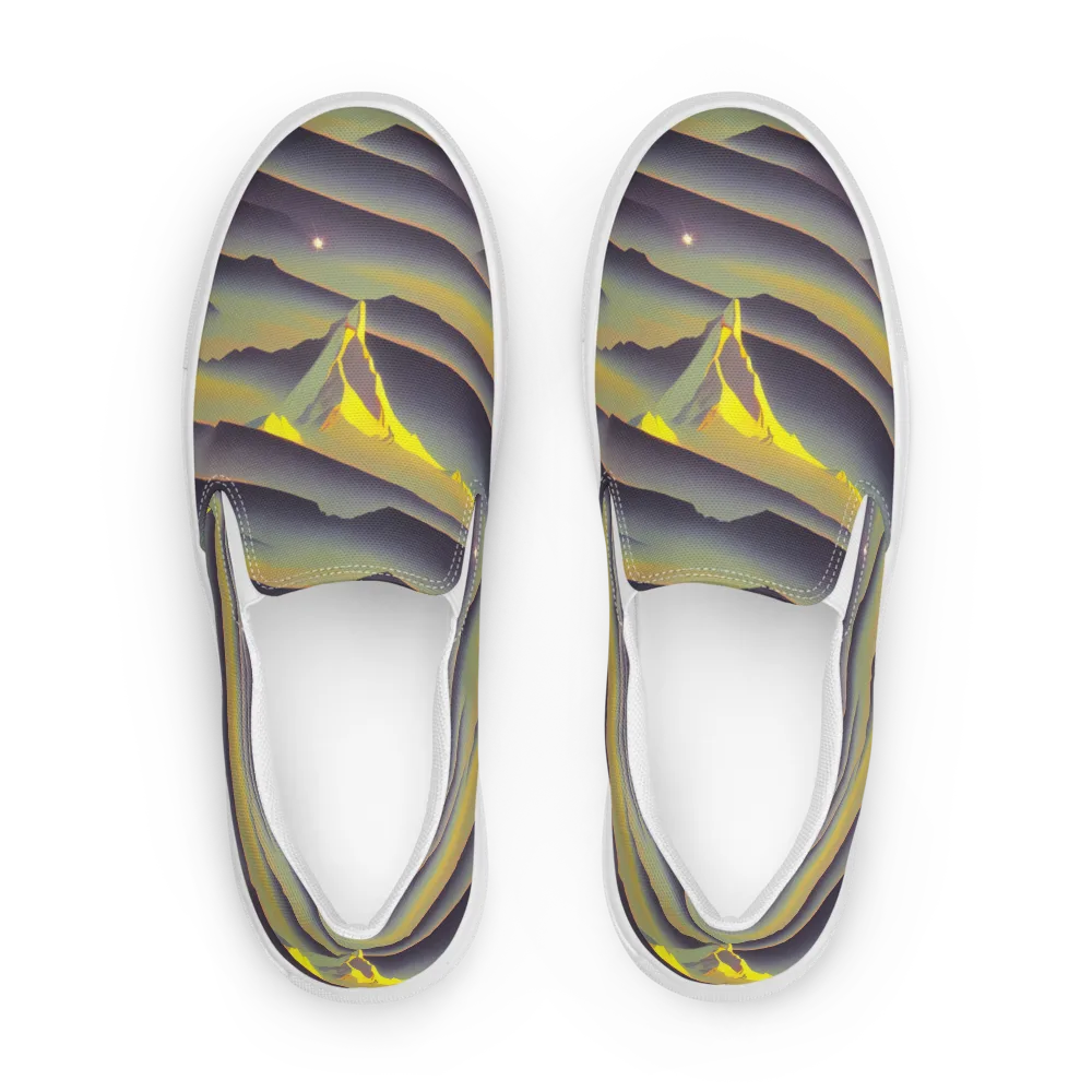 Surreal Summit on Women's Slip-On Canvas Shoes — Front