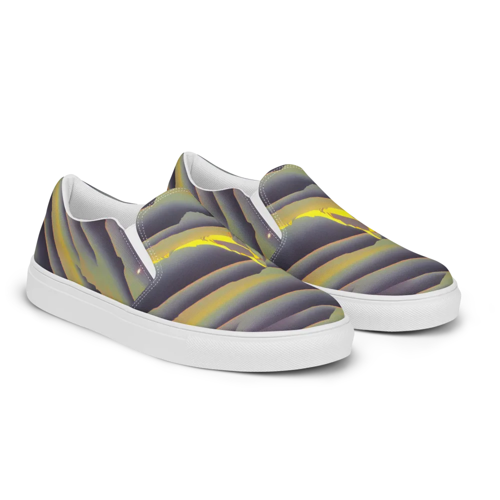 Surreal Summit on Women's Slip-On Canvas Shoes — Right Front
