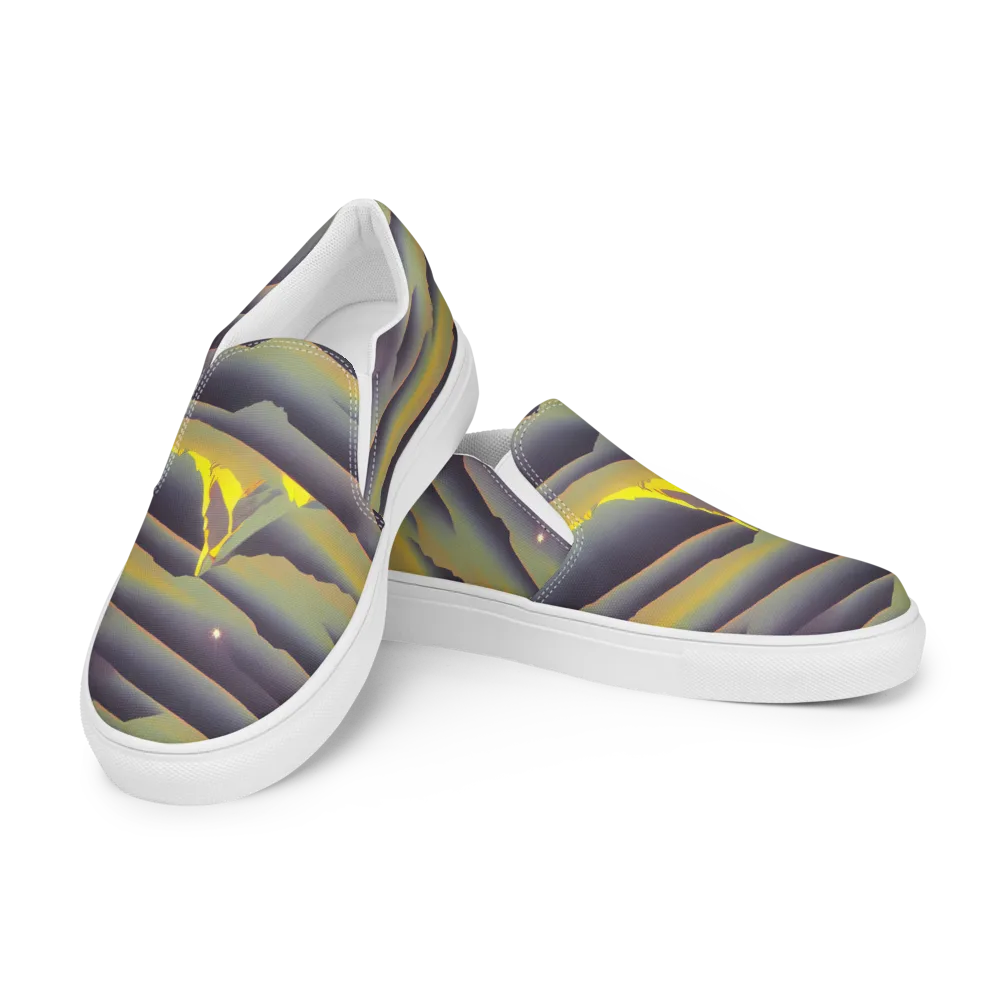 Surreal Summit on Women's Slip-On Canvas Shoes — Left Front