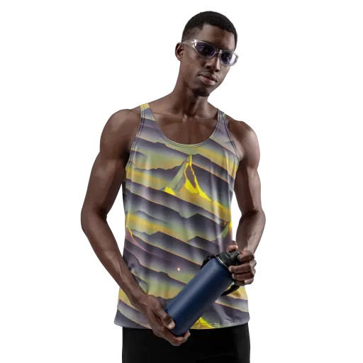 Surreal Summit on a Men's Tank Top