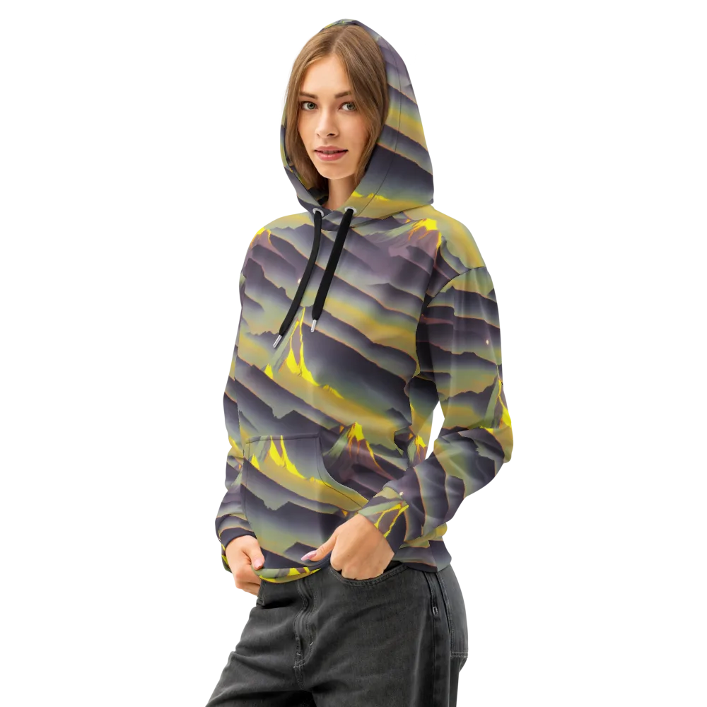 Surreal Summit on Cotton Hoodie — Left Front
