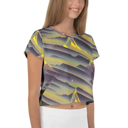 Surreal Summit on a Crop Tee