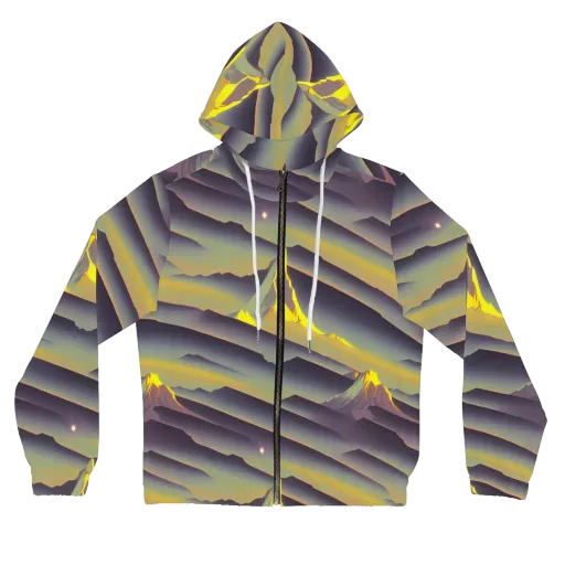 Surreal Summit on a Women's Full-Zip Hoodie