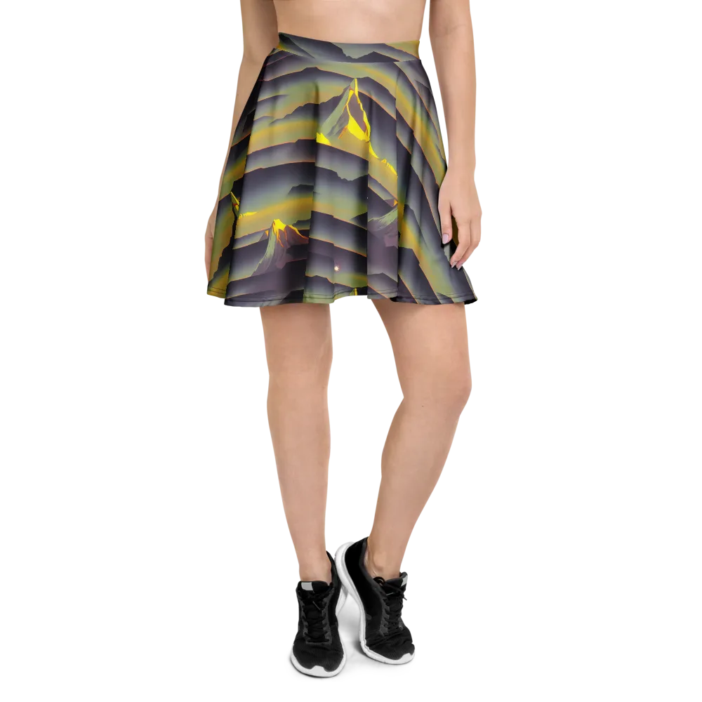 Surreal Summit on Skater Skirt — Front